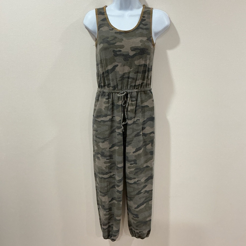 Walking On Sunshine‎ Camo Jumpsuit Green Camouflage Lounge Girls Large Casual